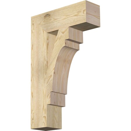 Ekena Millwork Merced Block Rough Sawn Bracket, Douglas Fir, 6"W x 20"D x 32"H BKT06X20X32MRC05RDF